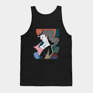 Woman in Kimono Picasso Style Tank Top